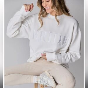 Six Stories Bride Statement Sweatshirt - White